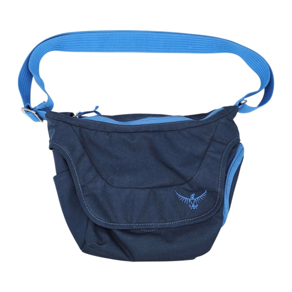 Osprey Flapjill Micro Shoulder Bag Zip Closure Adjustable Strap Blue Crossbody